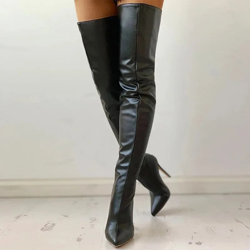 GR | Thigh-high fashion boots with stiletto heels