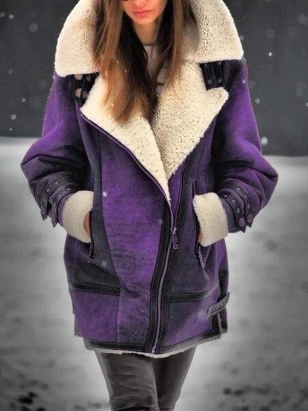 GR - Suede Sherpa Jacket for Women