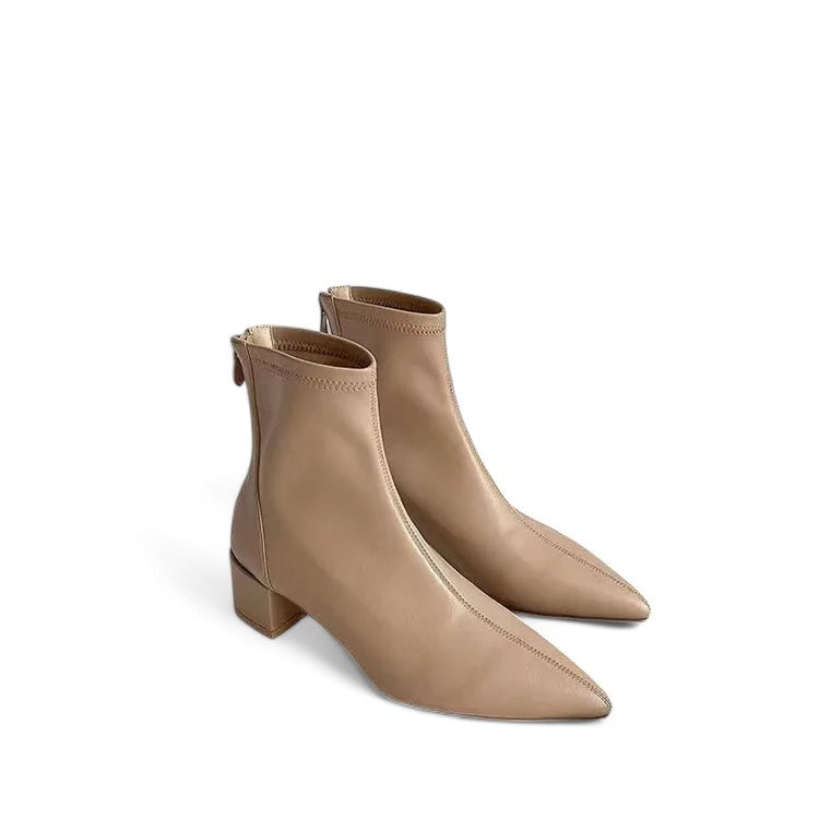 GR - Stylish women's shoes with a pointed toe and a back zipper 