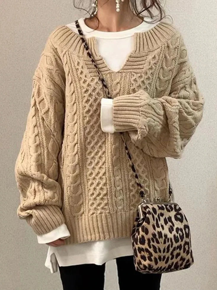 GR | Warmer Damenpullover | Gestrickt
