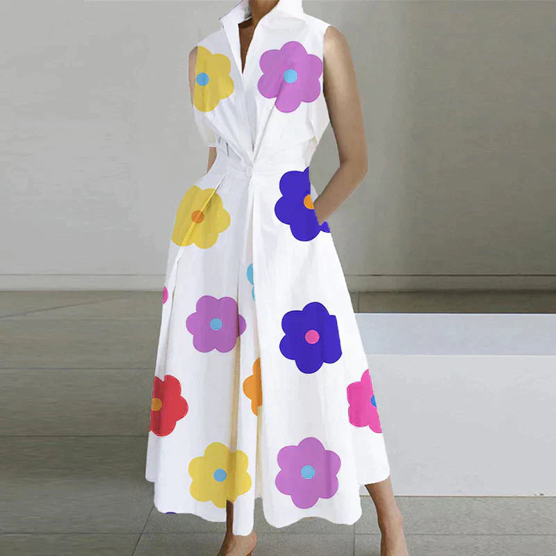 GR | Elegant short-sleeved dress