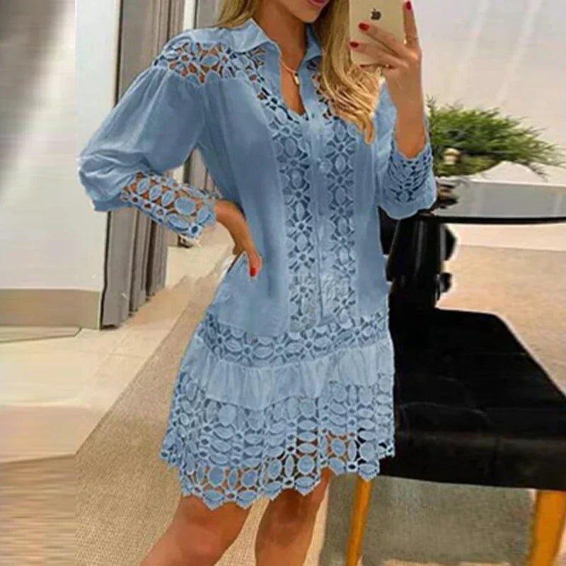 GR | Elegantes Mini Blonde Kleid