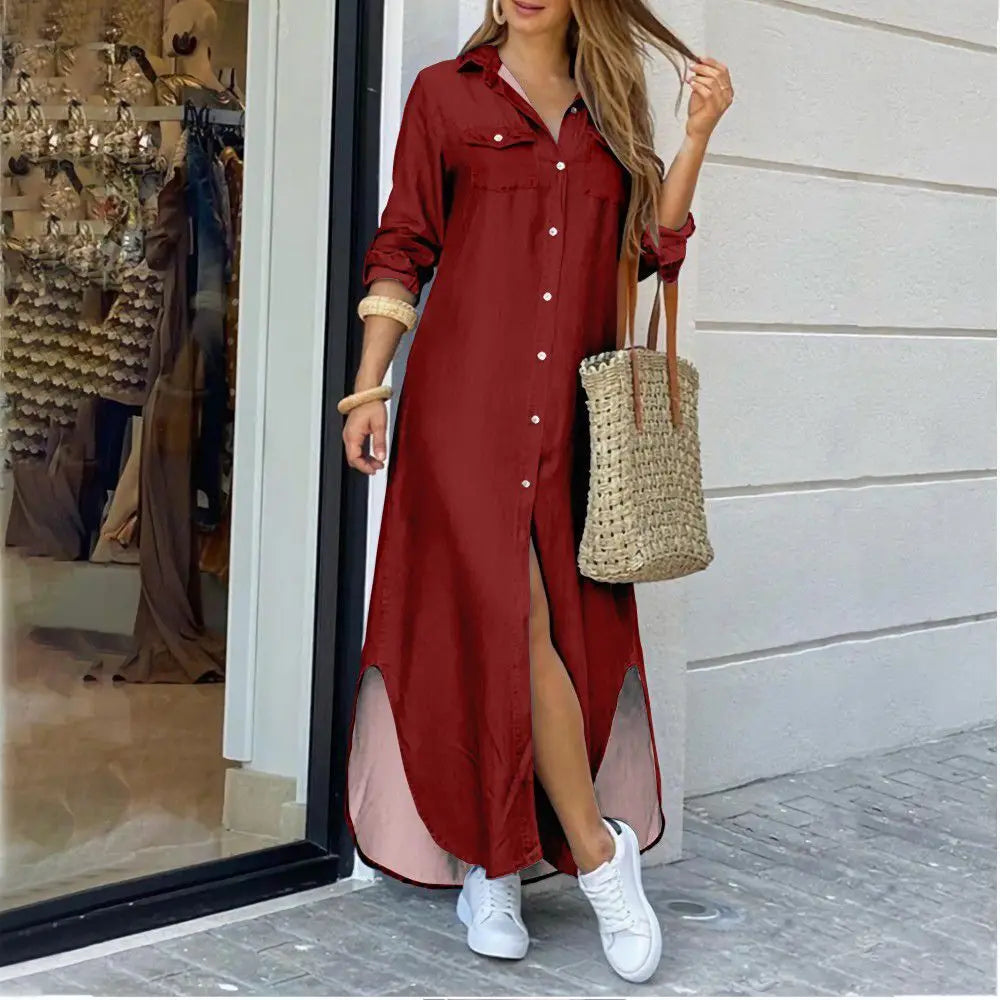 GR | Long casual shirt dress