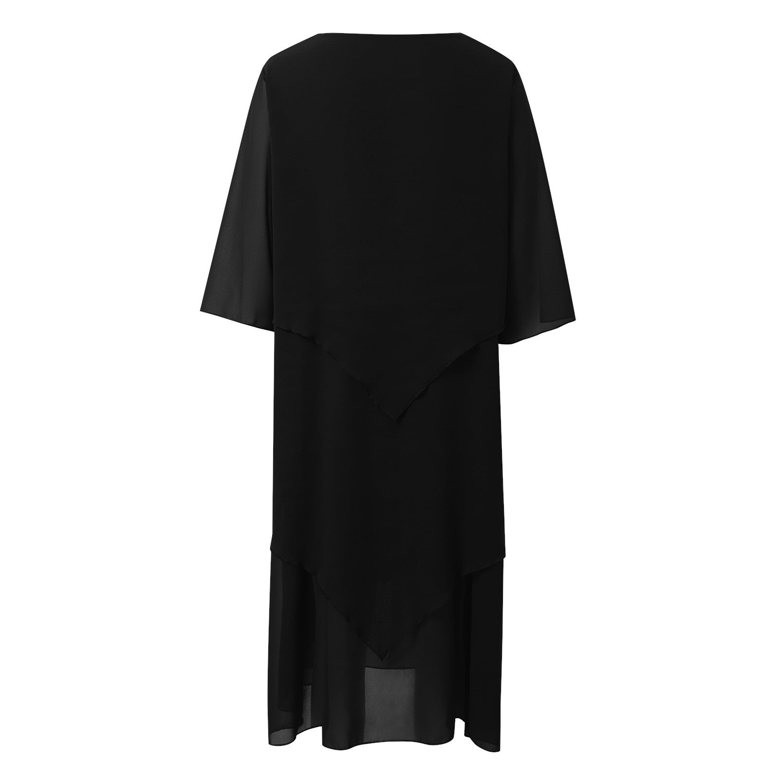 GR | Elegant chiffon dress with a layered look