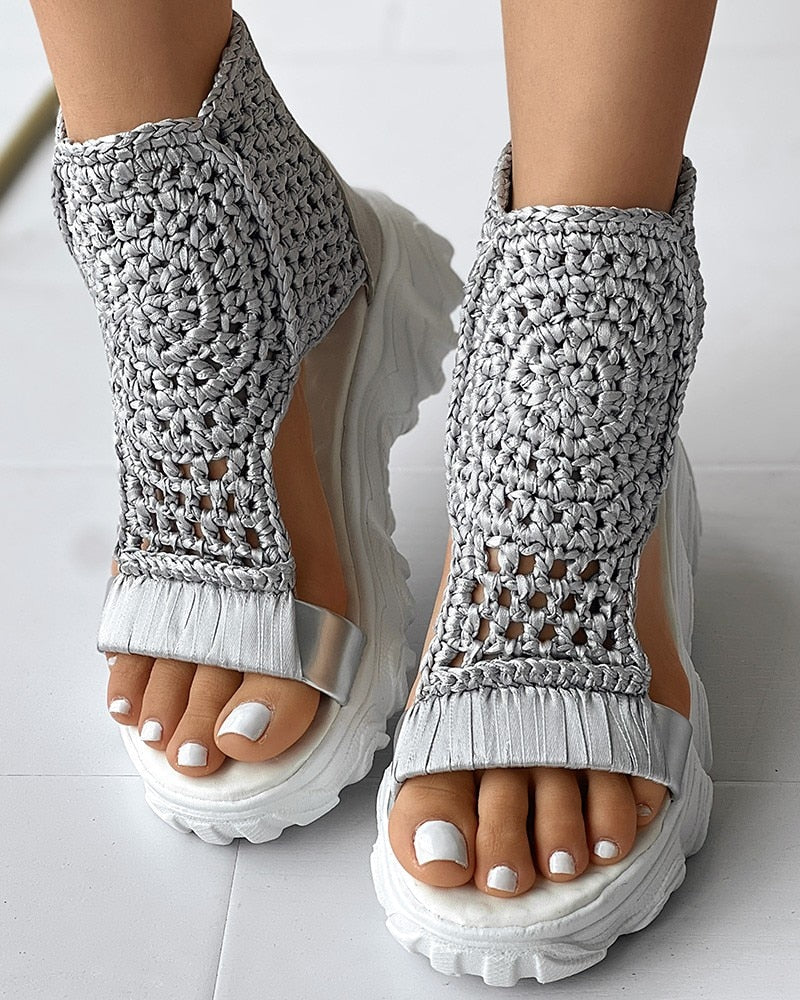 GR Braided Geometry Sandals | Women's Summer Wedge Sandals
