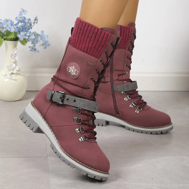 GR | Fashionable lace-up boots with platform and thick sole