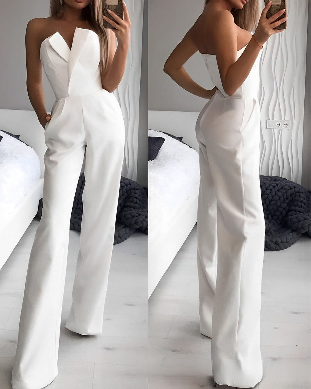 GR | Sleeveless V-neck jumpsuit for summer