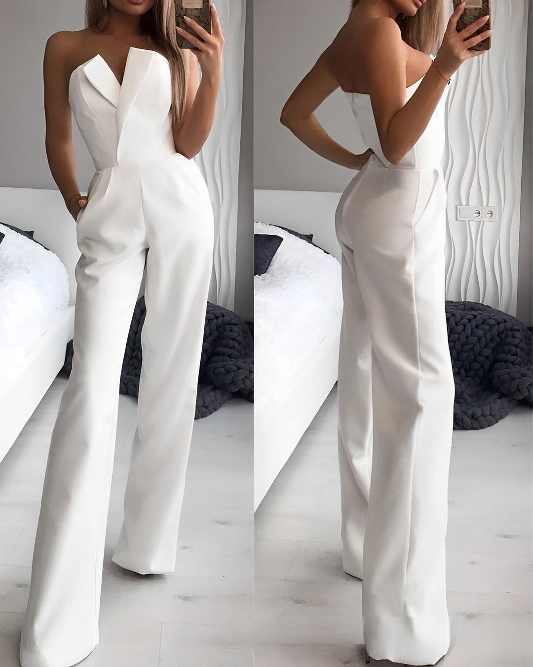 GR | Sleeveless V-neck jumpsuit for summer