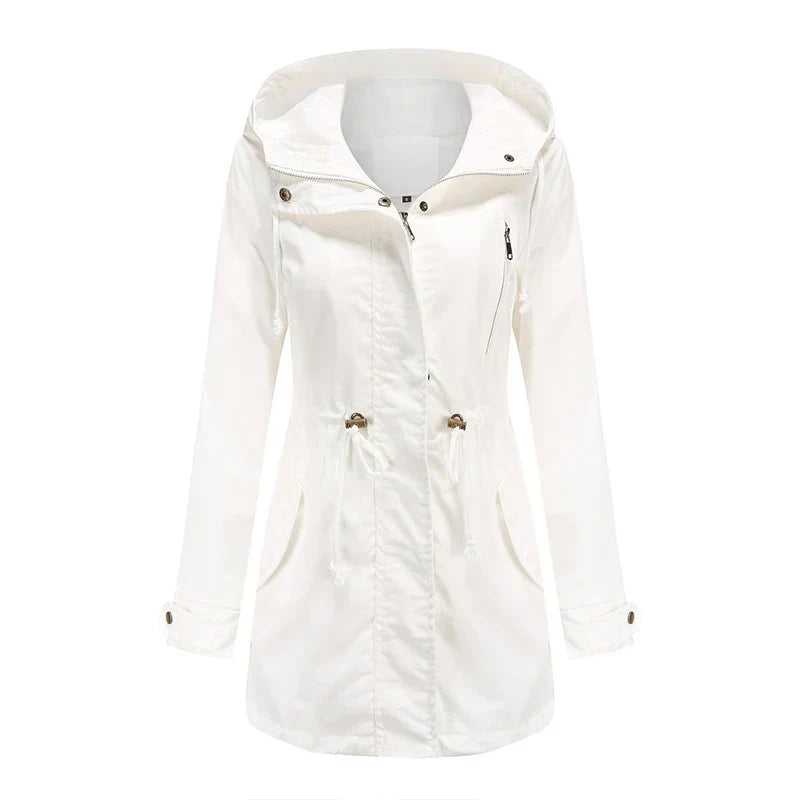 GR | Baumwoll Trenchcoat Mit Kapuze
