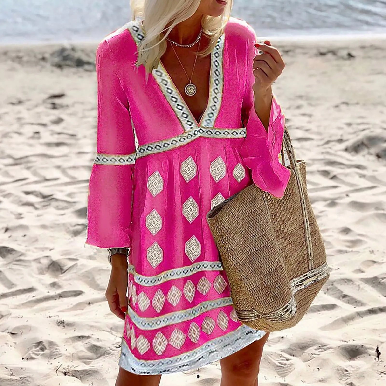 GR | Summer dress with batwing sleeves