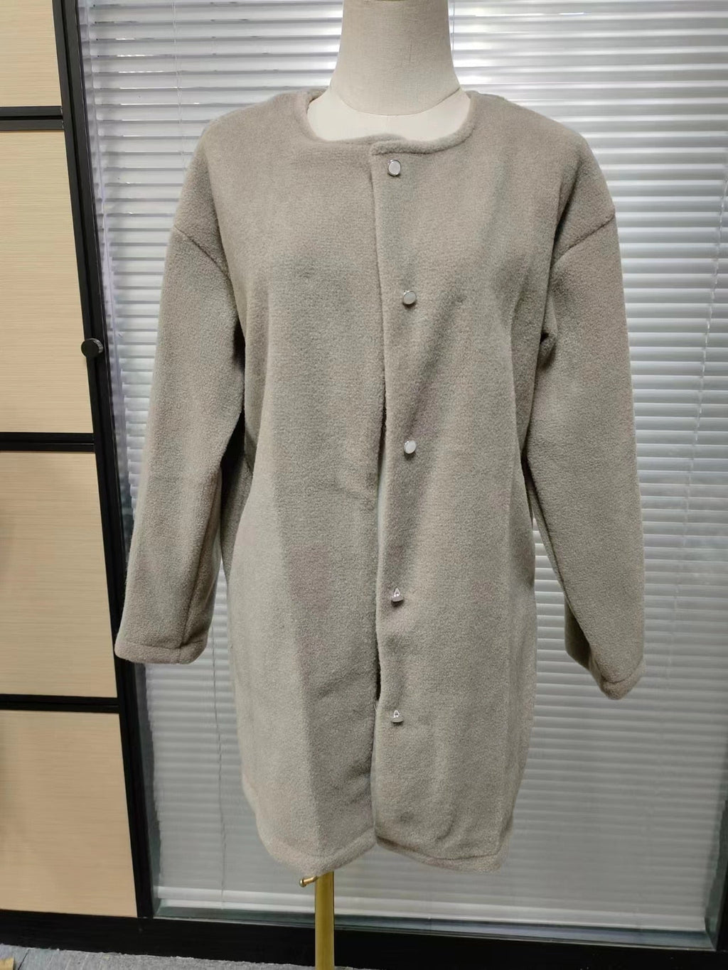 GR Damen Strickjacke | Wollene Freizeitjacke für Frauen: Lange Stricktops Outwear