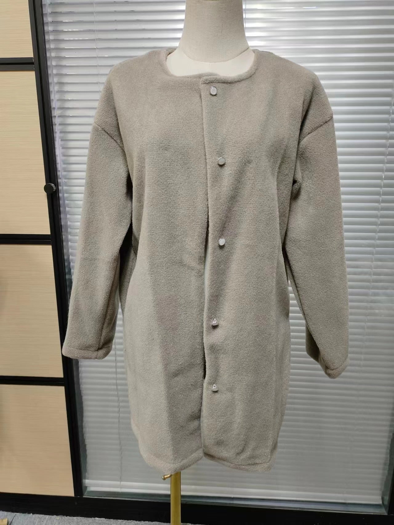GR Damen Strickjacke | Wollene Freizeitjacke für Frauen: Lange Stricktops Outwear