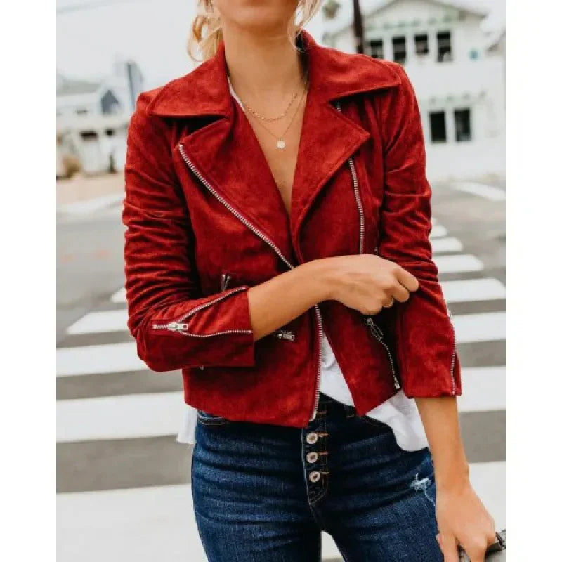 GR | Stylish autumn motorcycle jacket for women