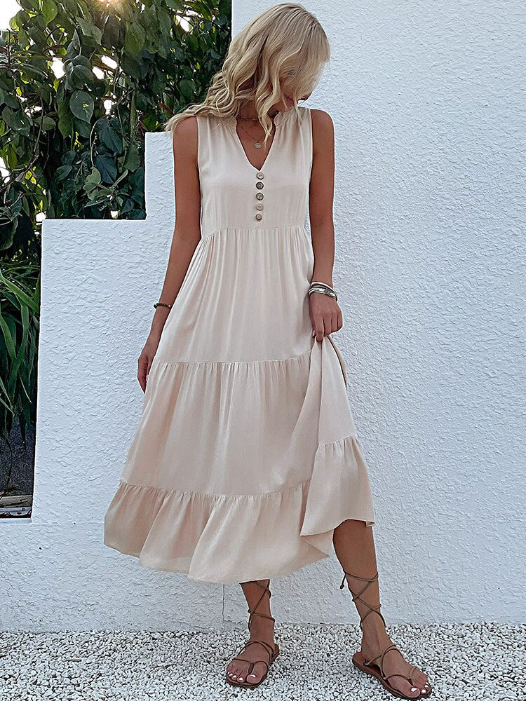 GR | Midikleid Bequem bleiben mit unserem lockeren Midikleid perfekt für jede Gelegenheit