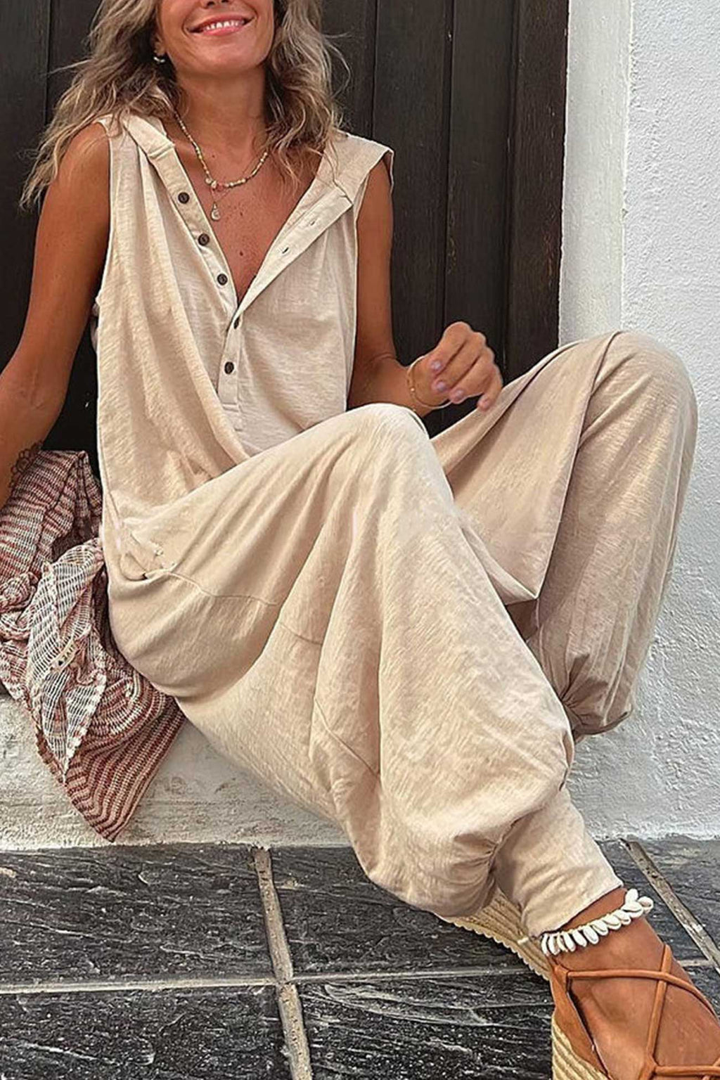GR | Sleeveless hooded suit