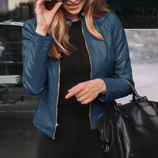 Fit leather jacket