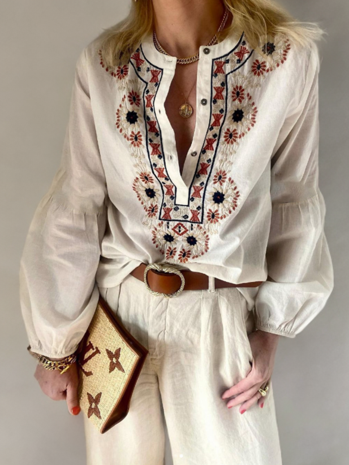 GR | Embroidered boho tunic for summer vibes