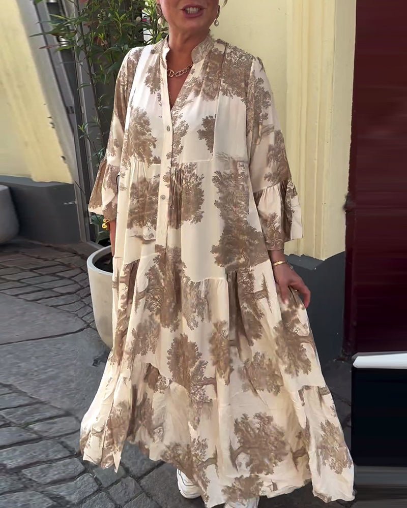 GR | Lange Elegante Fließkleid