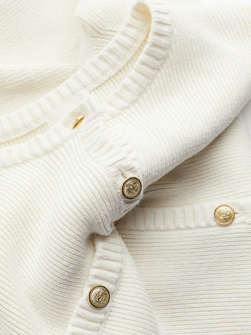 GR | Ribbed knit dress with buttons and chest pockets