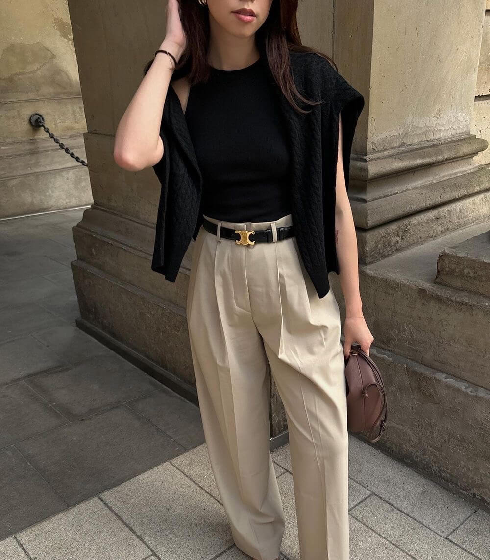 GR  - Eleganter Damen Gürtel mit goldener Schnalle