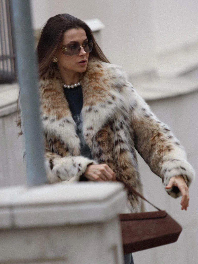 GR | Leopard print fur jacket