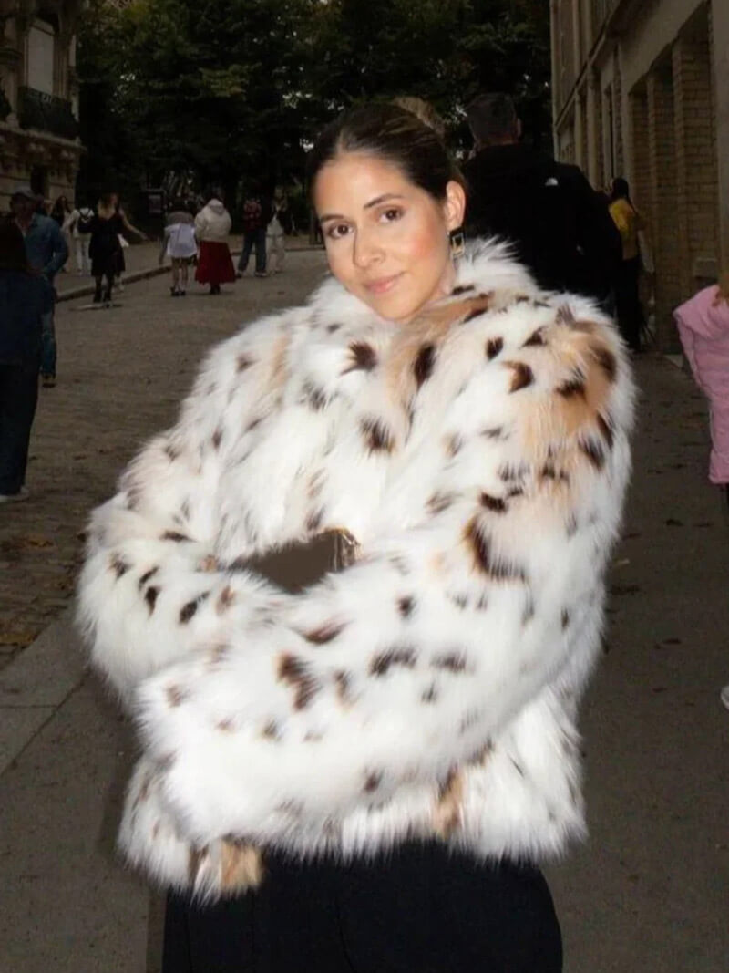 GR | Leopard print fur jacket