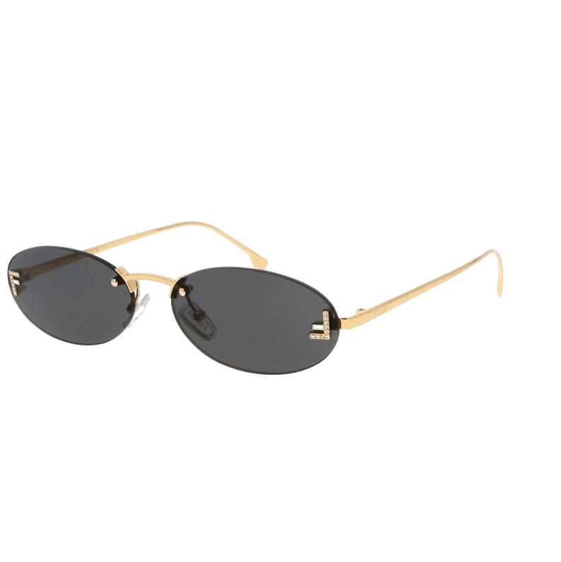 GR | Oval sunglasses with golden accents and subtle stones