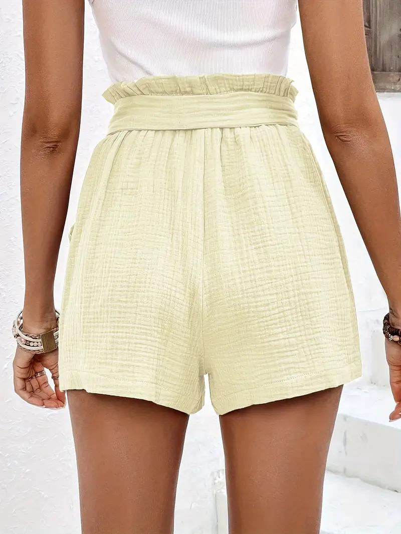 GR | Shorts with belt, loose fit, high-waisted shorts, mini shorts