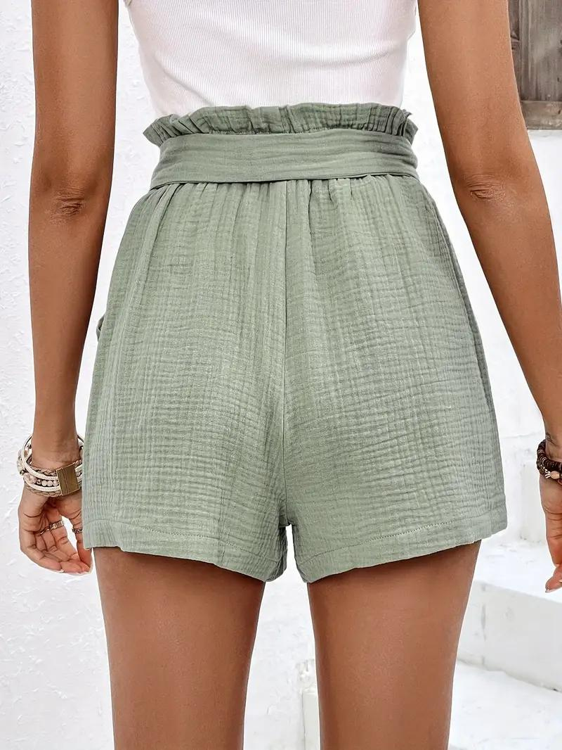 GR | Shorts with belt, loose fit, high-waisted shorts, mini shorts