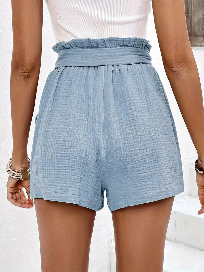 GR | Shorts with belt, loose fit, high-waisted shorts, mini shorts