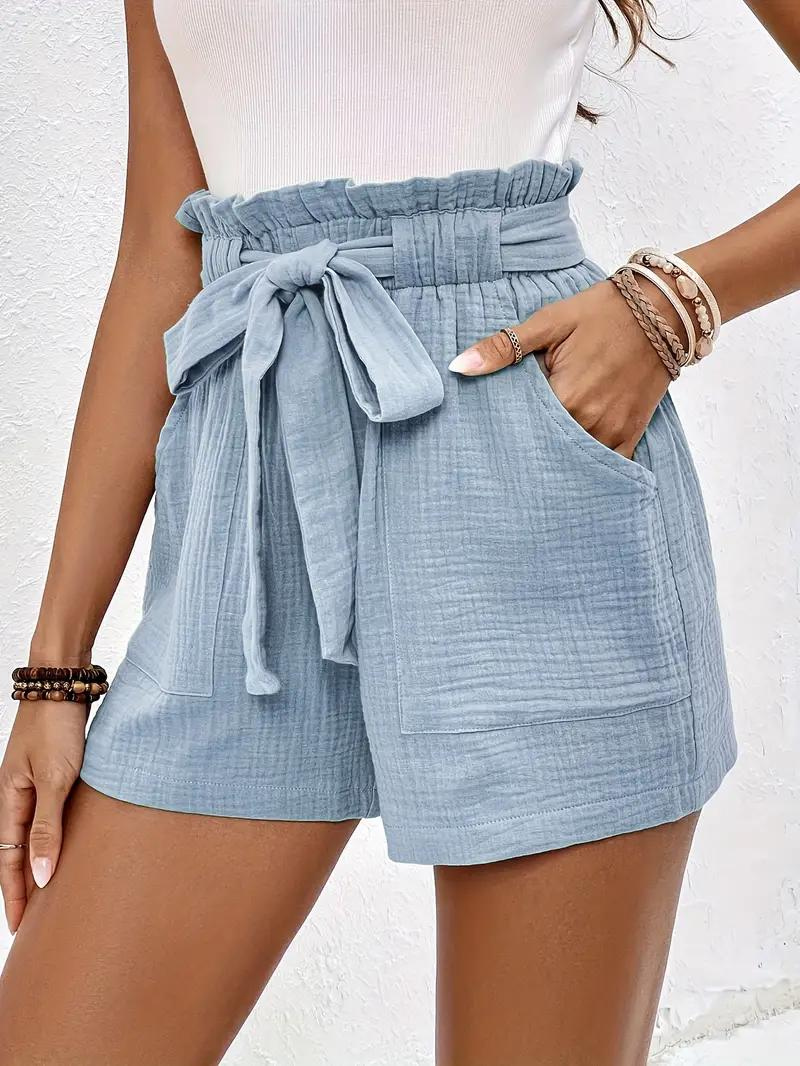 GR | Shorts with belt, loose fit, high-waisted shorts, mini shorts