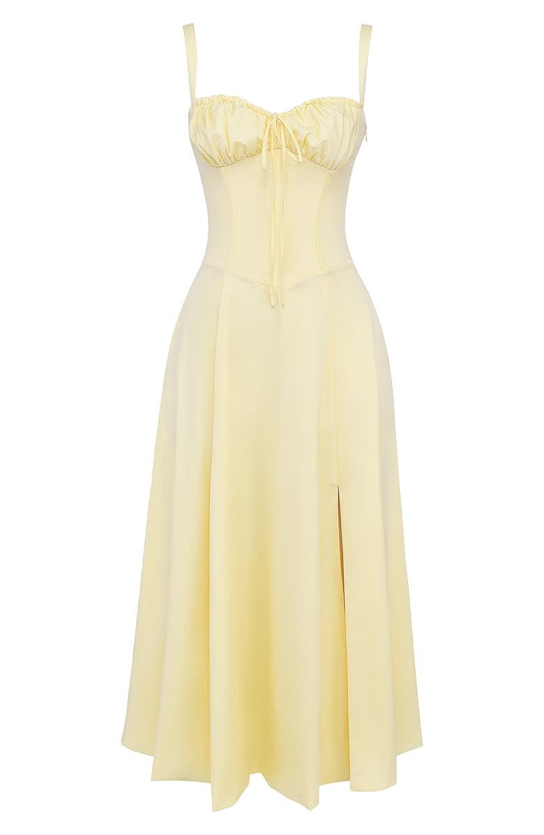 GR | Ärmellos Rückenkrawatte Midikleid Sonnenkleid
