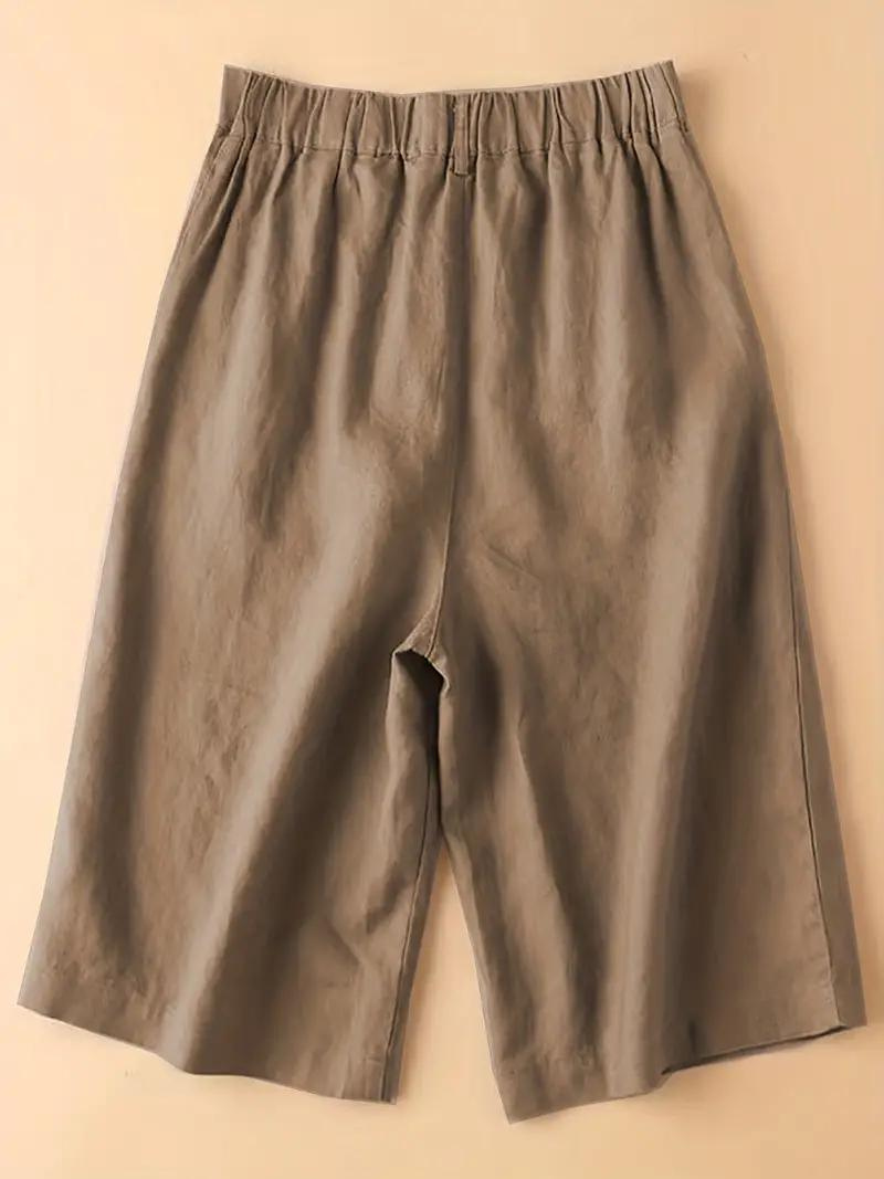 GR | Summer shorts, elastic waist, loose fit, high-waisted shorts, women's clothing