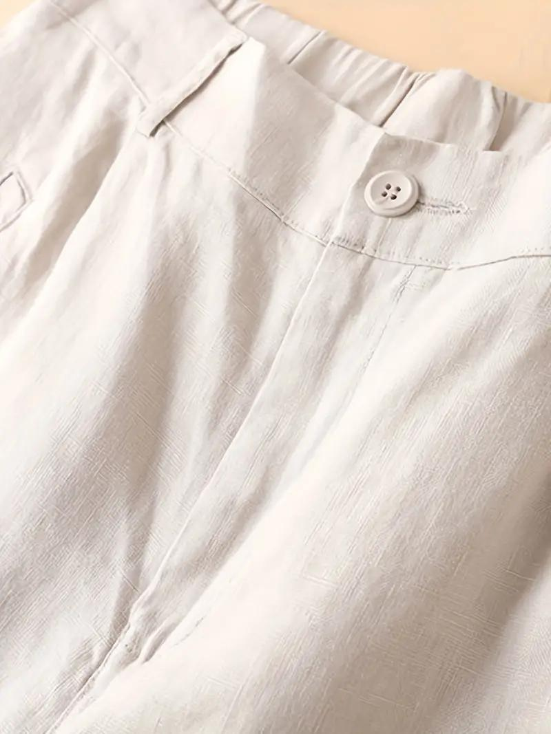 GR | Summer shorts, elastic waist, loose fit, high-waisted shorts, women's clothing