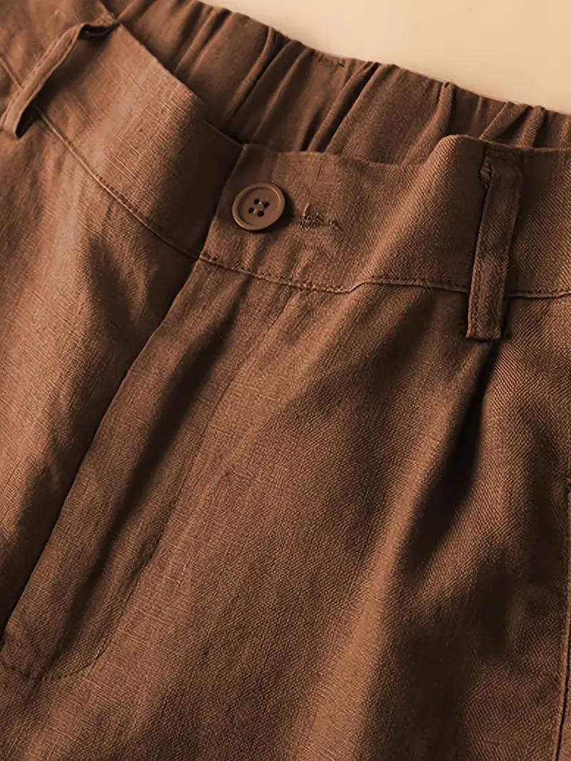 GR | Summer shorts, elastic waist, loose fit, high-waisted shorts, women's clothing