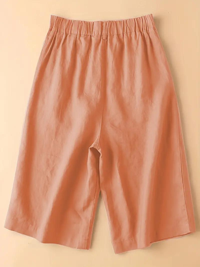 GR | Summer shorts, elastic waist, loose fit, high-waisted shorts, women's clothing