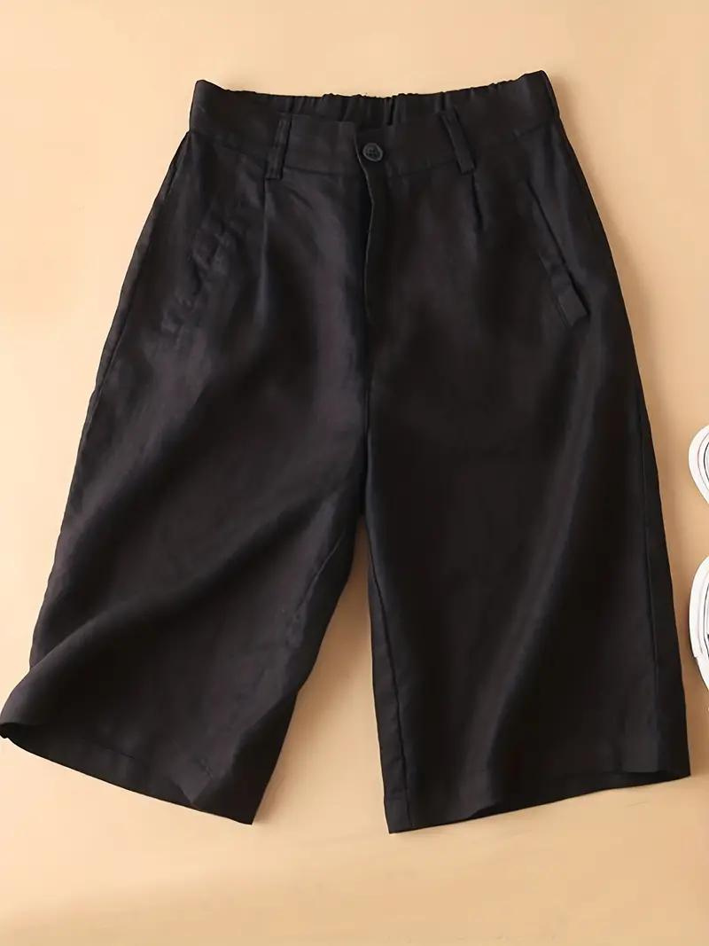 GR | Summer shorts, elastic waist, loose fit, high-waisted shorts, women's clothing