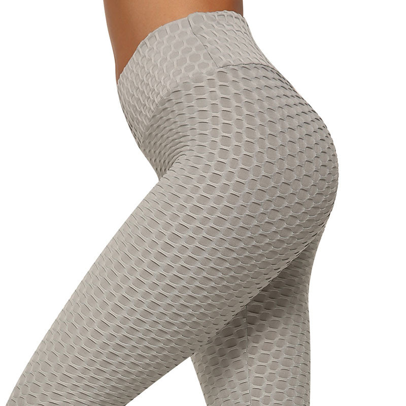 GR | High-waisted leggings with honeycomb structure 