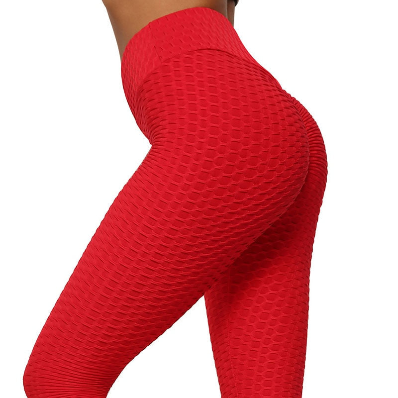 GR | High-waisted leggings with honeycomb structure 