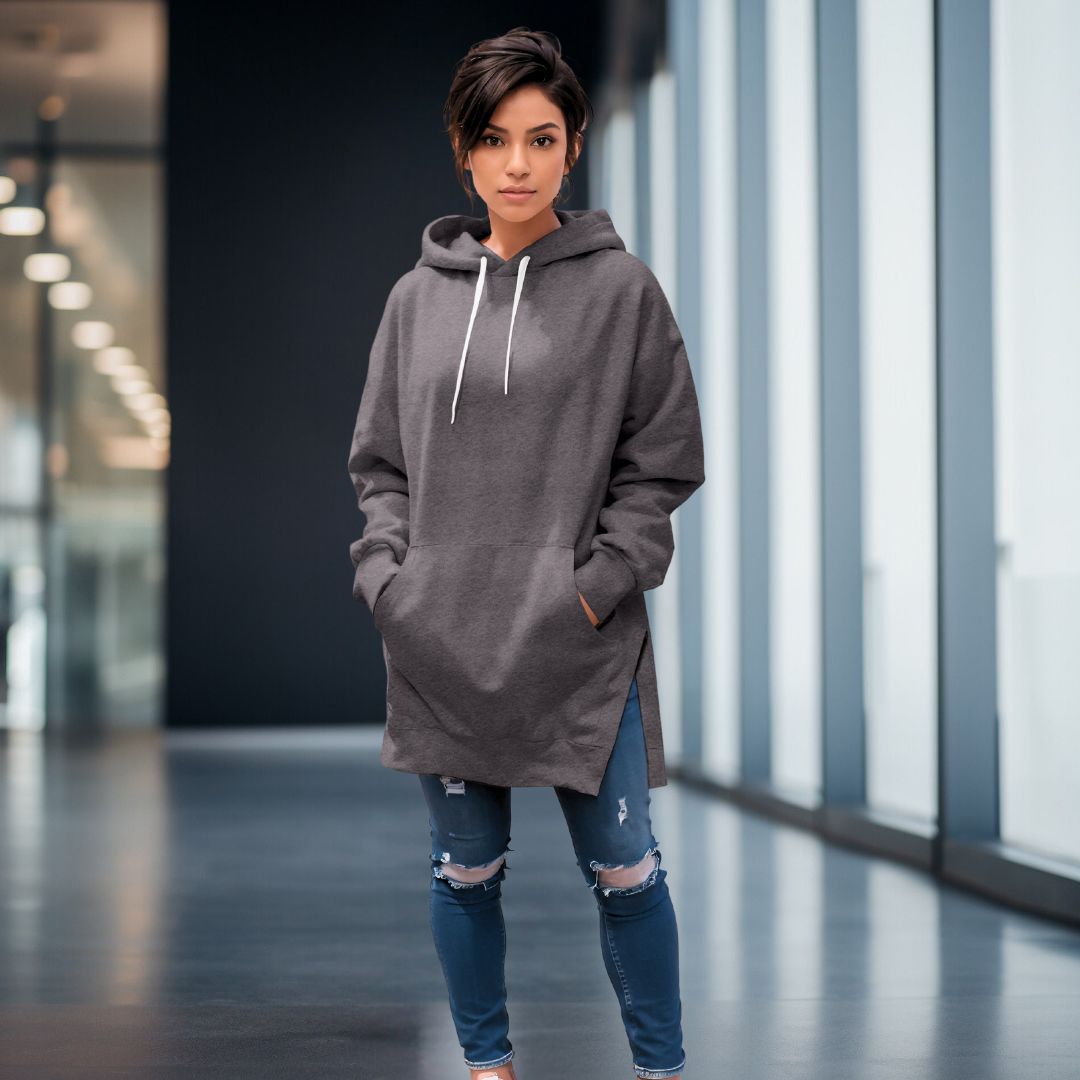 GR | Elegantes Oversized-Kleid mit Kapuze
