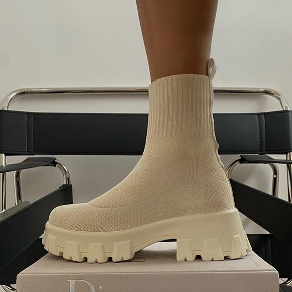 GR | Chunky Platform Sock Boots Women's Boots