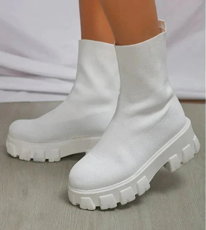GR | Chunky Platform Sock Boots Women's Boots