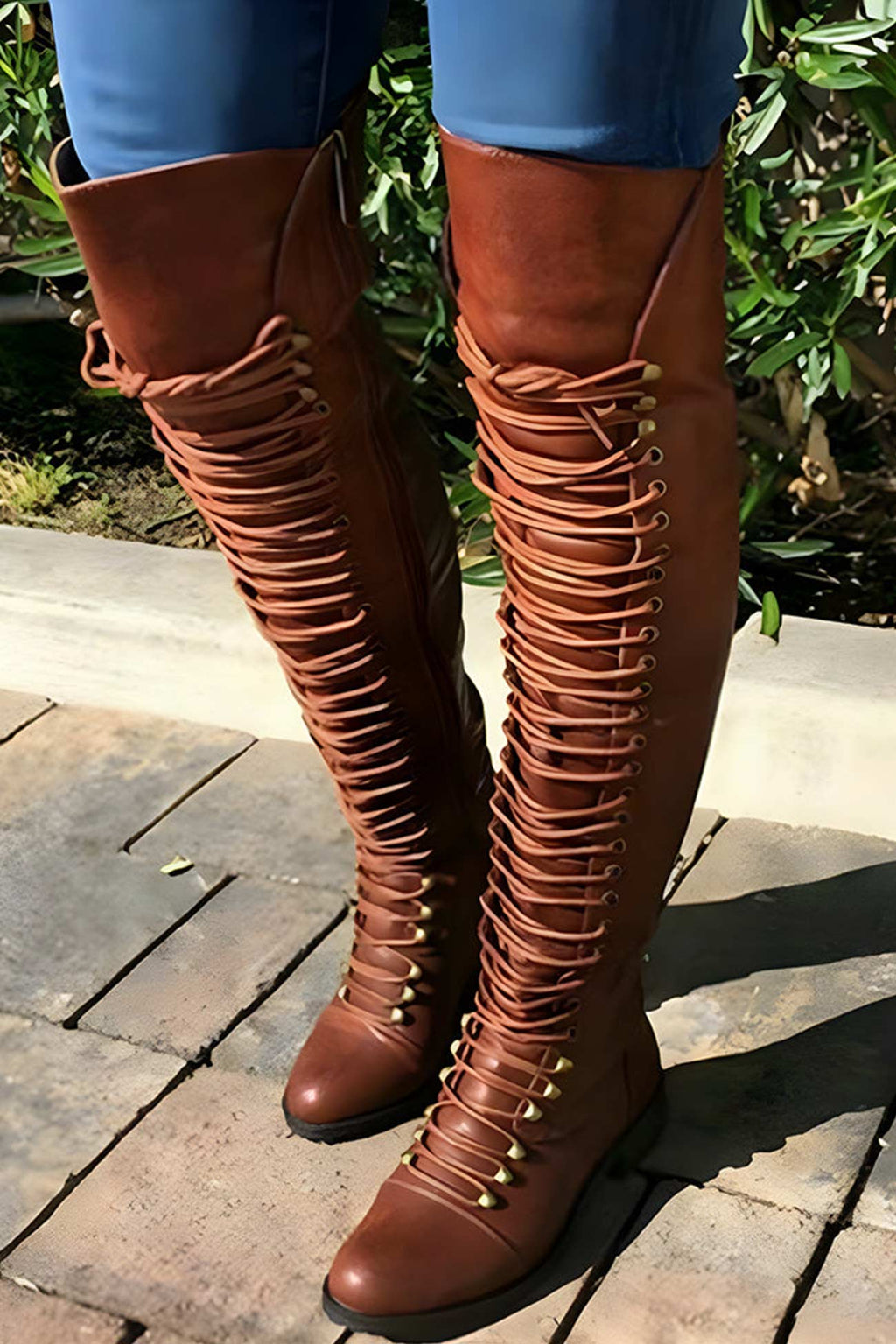 GR | Over-the-knee boots with laces