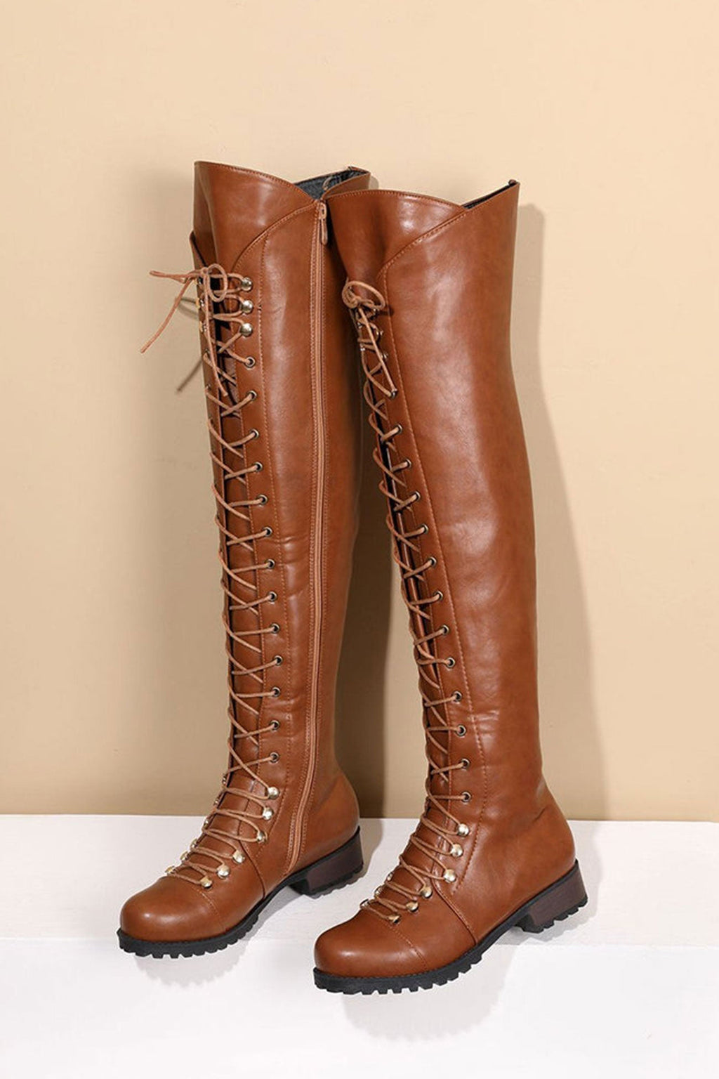 GR | Over-the-knee boots with laces