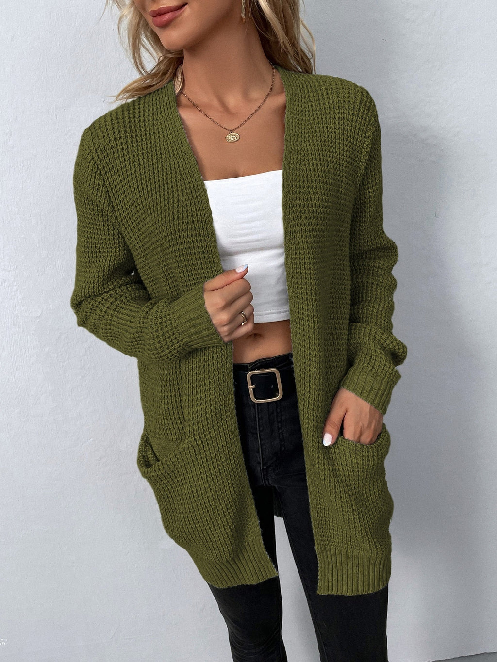 GR - Women's GR with long sleeves, open front and pockets