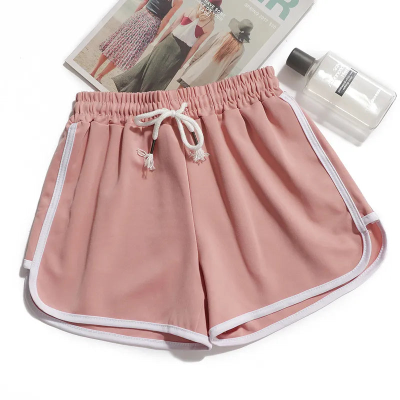 Women's striped shorts with breathable, elastic waistband