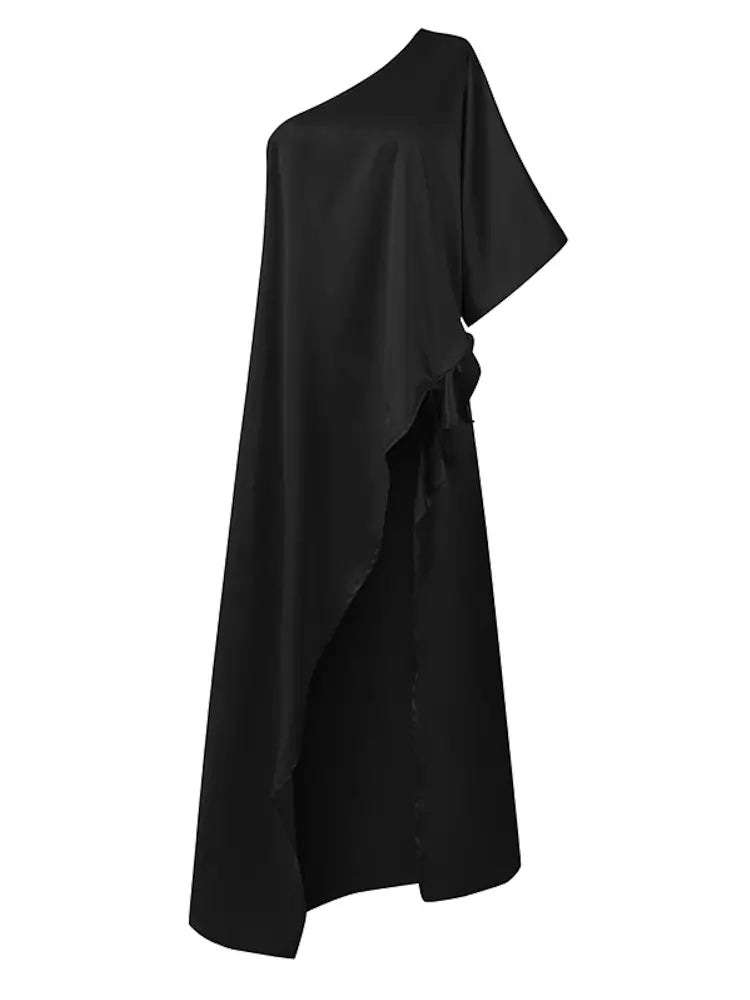GR | Sommerbluse Damen Sexy Ein Schulter Festkleider