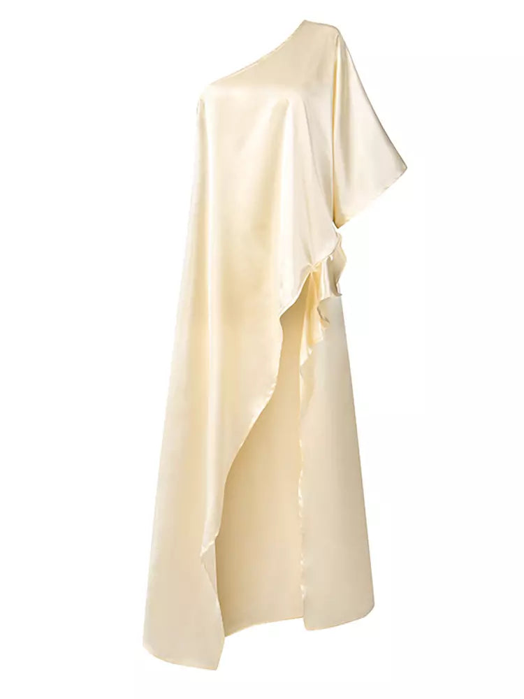 GR | Sommerbluse Damen Sexy Ein Schulter Festkleider