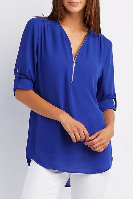 GR | Modern zip-up top made from sustainable cotton