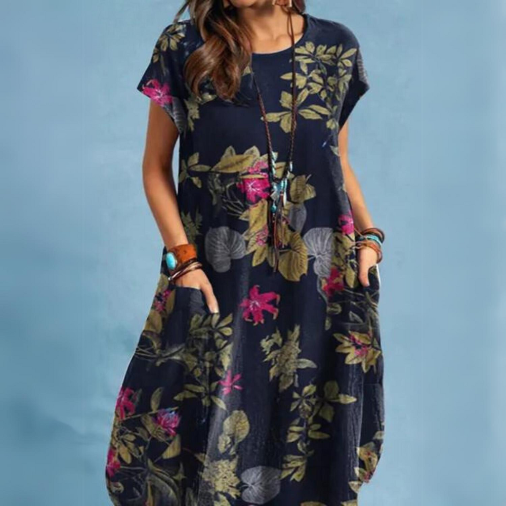 GR | Elegant summer dress with round neckline